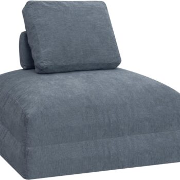 Corduroy Folding Sofa Bed Chair with Pillow, Convertible Single Floor Sleeper with Back Support for Bedroom and Dorm