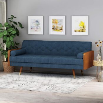 72" Sofa Couch with Wood Frame,Button-Tufted Fabric Upholstery, Design