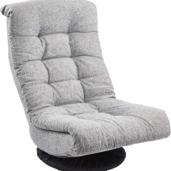 Swivel Foam Lounge Chair with Adjustable Headrest, Compact Upholstered Seat for Relaxing and Everyday Indoor Use
